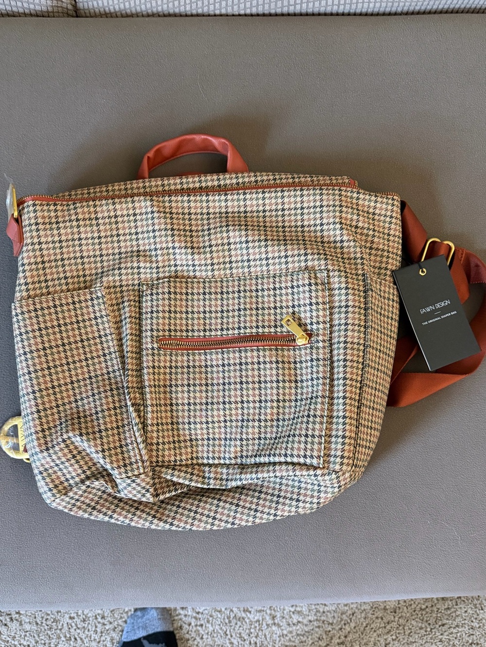 Fawn Design Vegan Leather Diaper Bag
Backpack Plaid Limited Edition